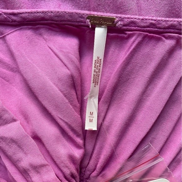 NWT Free People String of Hearts Cutout Maxi Dress Pink Crocus Size Medium NEW - Picture 12 of 16